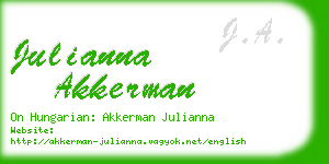 julianna akkerman business card